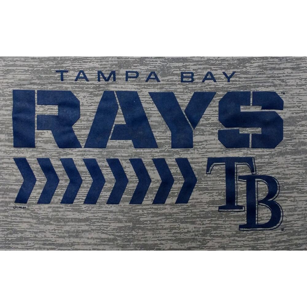 MLB Genuine Merchandise Tampa Bay Rays Pertormance Shirt. Men's Large. Gray